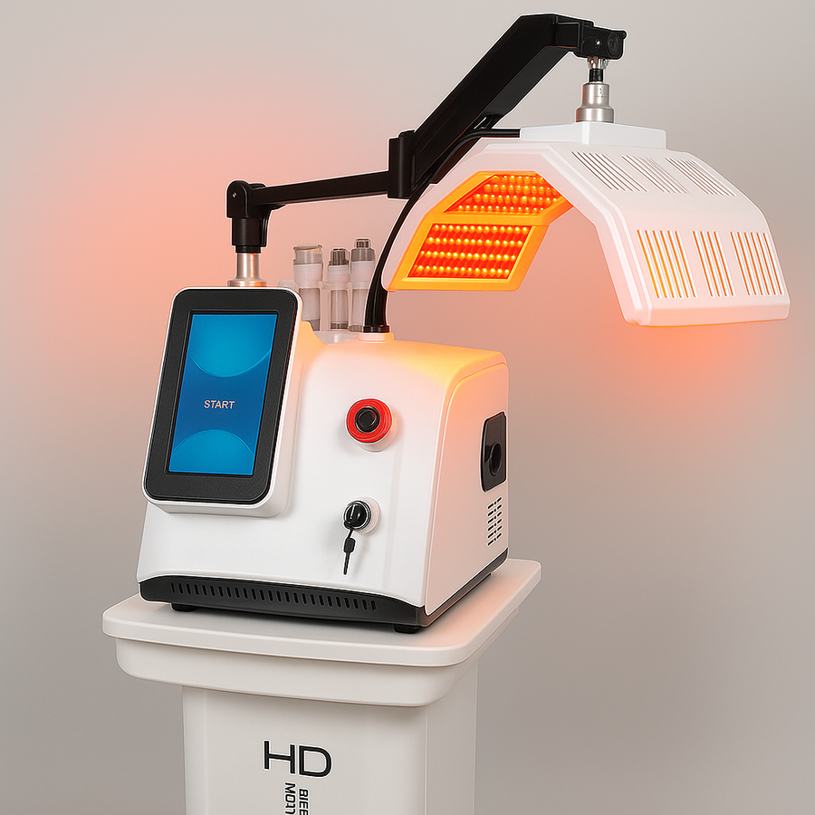 Photodynamic 7 Colors With High Power Piranha LEDS PDT Machine 5 Handles Light Therapy Facial Care