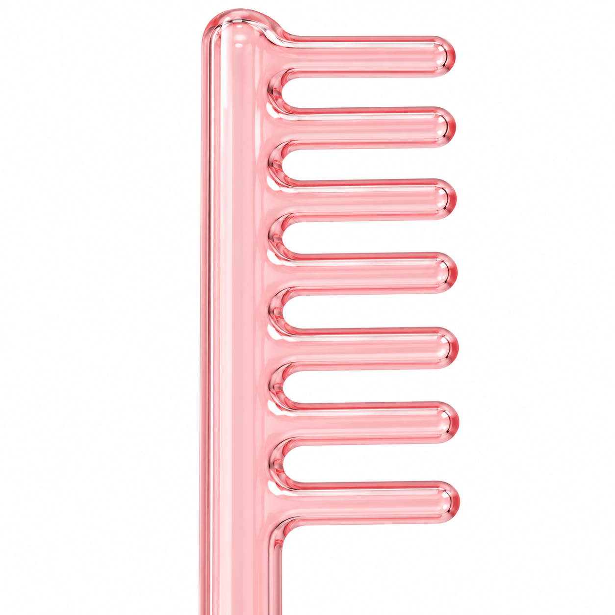 High Frequency Glass Comb Electrode – Pink Replacement Comb Attachment for Scalp & Hair Treatment Devices
