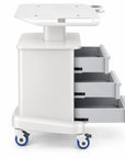 Professional Mobile Beauty Trolley with 3 Drawers, Equipment Platform & Lockable Wheels