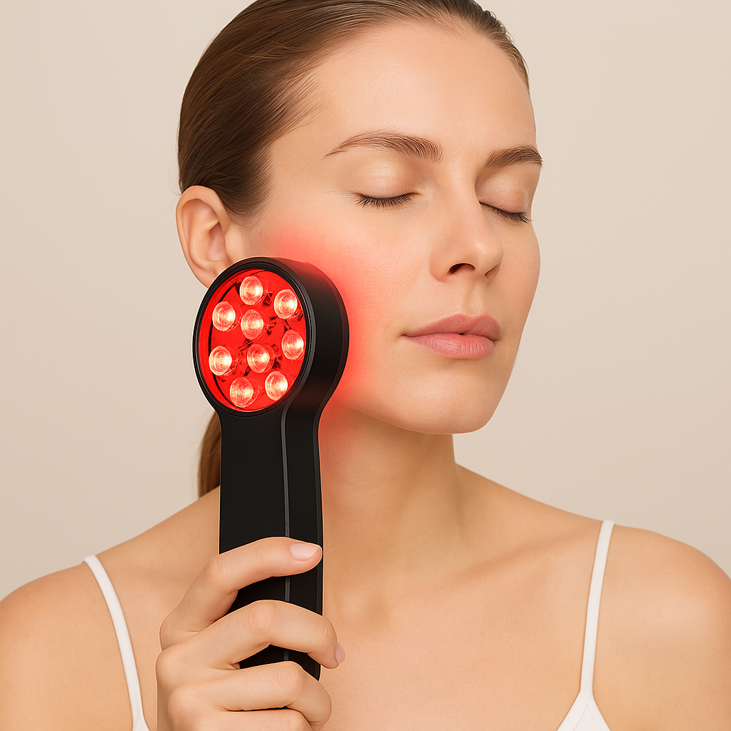 Theia Glow Pro LED Beauty Wand – Red & Infrared Light Therapy for Anti-Aging Skin Care