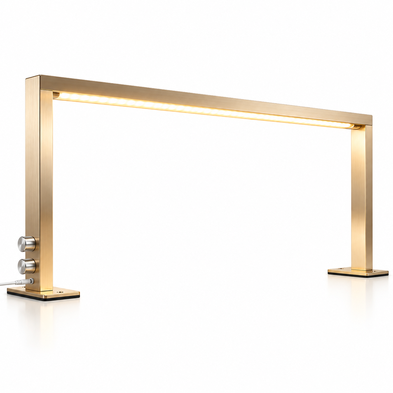 Extra-Long Professional LED Nail Salon Table Lamp – Gold, Adjustable Brightness & Color Temperature