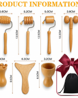Wooden Gua Sha Face & Body Sculpting Set