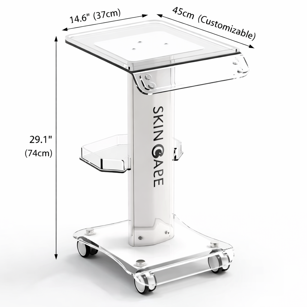Beauty Spa Facial Salon Trolley Cart – Adjustable Professional Skincare Equipment with Wheels