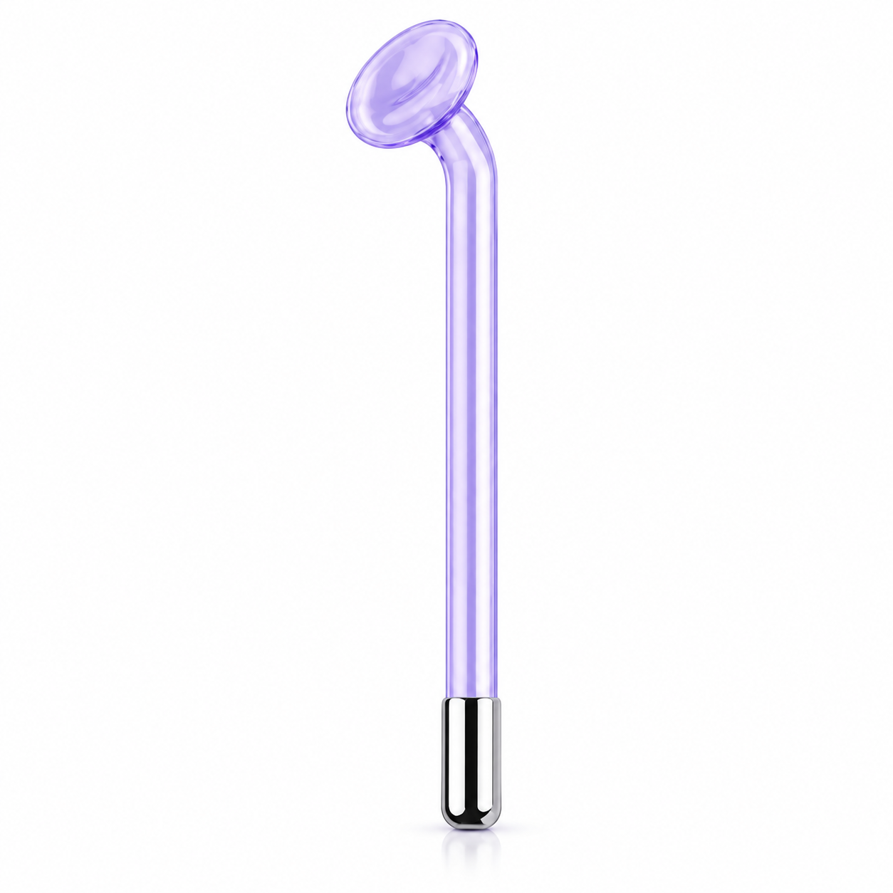 Flat High Frequency Glass Electrode Replacement Tip – Purple Facial Wand Tube