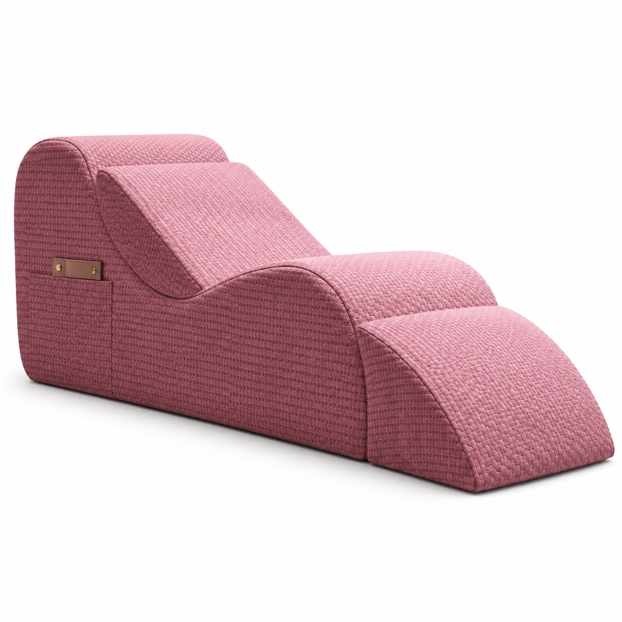 Ergonomic Corduroy Yoga Lounge Chair with Side Pocket and Support Cushions – Floor Recliner for Home Relaxation