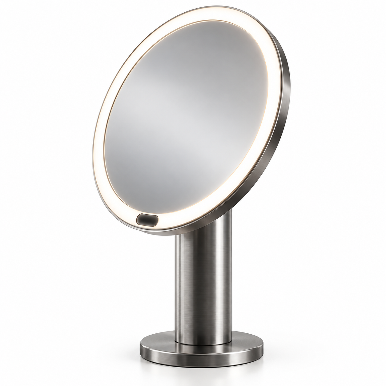 Premium LED Makeup Mirror with 3-Color Lighting, Stepless Dimming, 4800mAh Battery & 0–90° Adjustable Stand