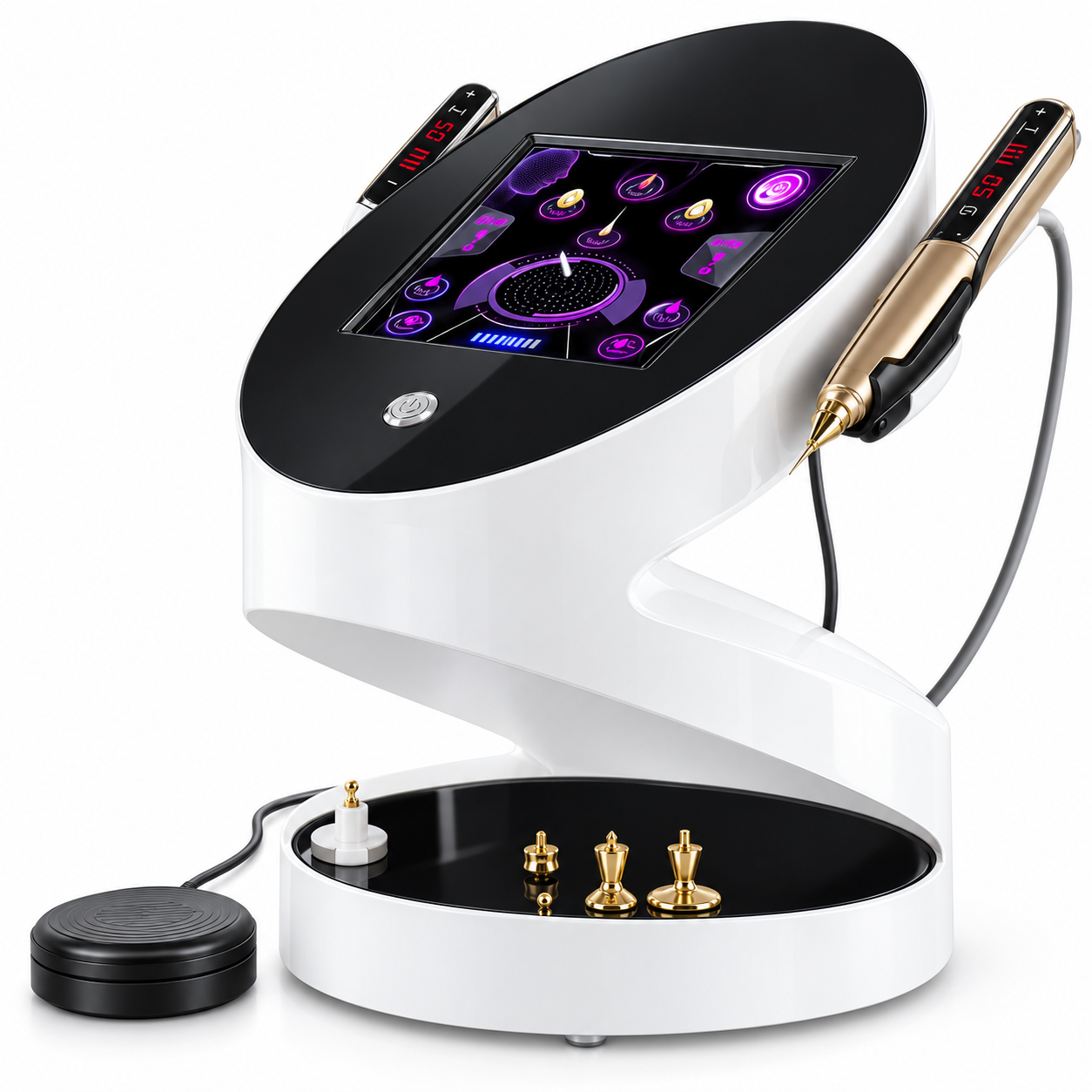 2-in-1 Ozone & Gold Plasma Facial Machine with Touchscreen and Dual Treatment Pens