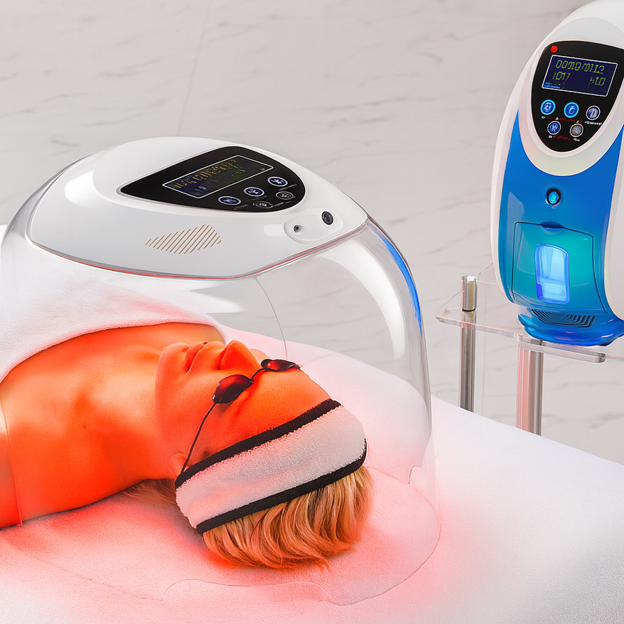 O2 to Derm Oxygen Dome Facial Therapy Machine