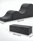 Convertible Floor Lounge Chair with Backrest & Leg Support – Modular Upholstered Recliner
