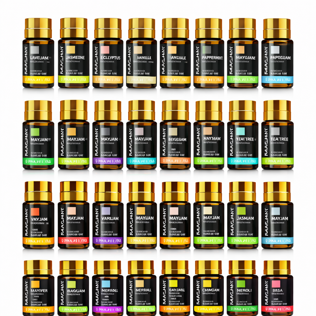 35pcs Essential Oils Set for Diffuser & Aromatherapy – Pure Fragrance Oils for Candles, Massage, Air Freshener & DIY Gifts