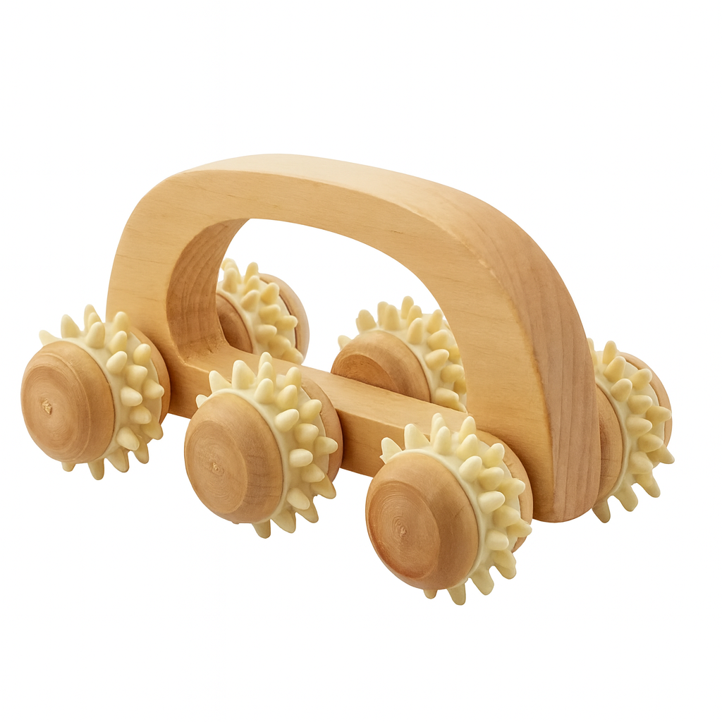 Wood Therapy Massage Roller – Deep Tissue Wooden Fascia Tool for Sore Muscles & Lymphatic Drainage