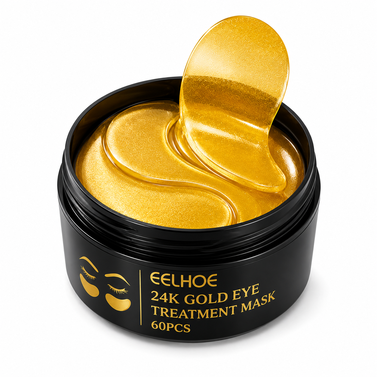 24K Gold Hydrogel Under Eye Patches – 60 Pieces / 30 Pairs – Hydrating Eye Care