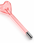 High Frequency Glass Heart Electrode – Pink Replacement Attachment for Facial & Beauty Devices