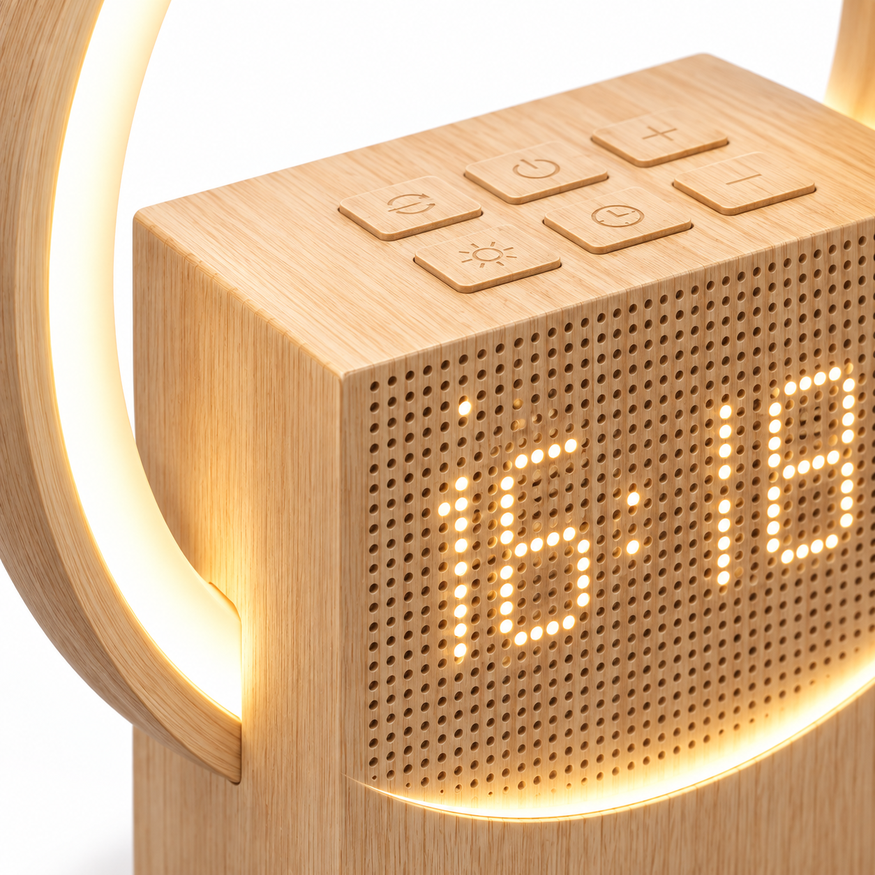 Sunrise Alarm Clock with Ring LED Light, Bluetooth Speaker, White Noise & Sleep Timer