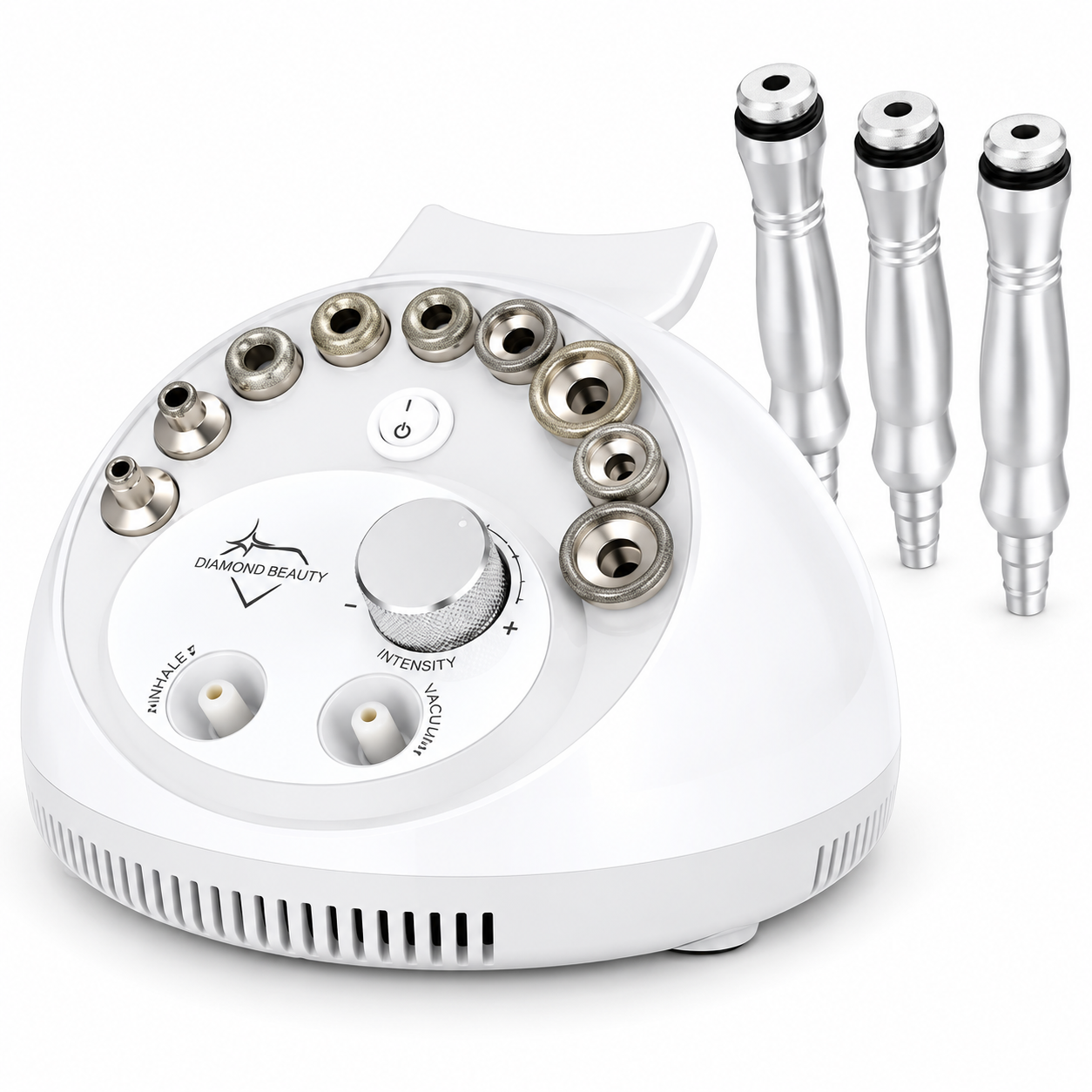 3-in-1 Diamond Microdermabrasion & 3MHz Ultrasound Facial Machine – Vacuum, Spray & Diamond Tips