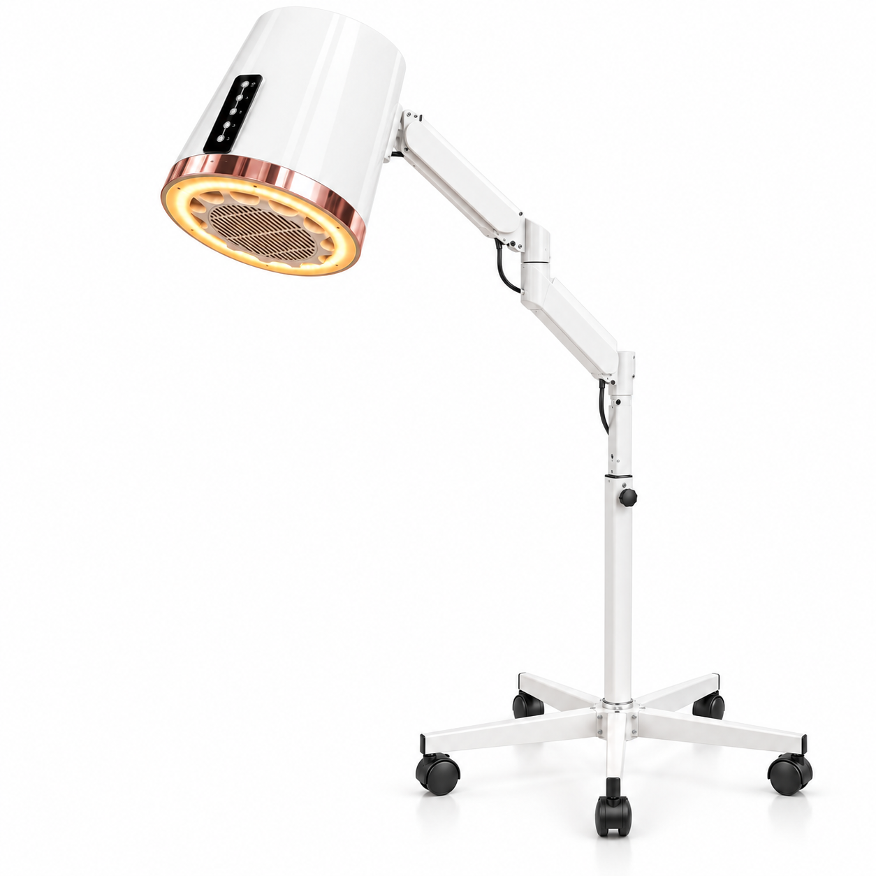 Mobile Nail Dust Collector with LED Light – Adjustable Arm & Rolling Stand