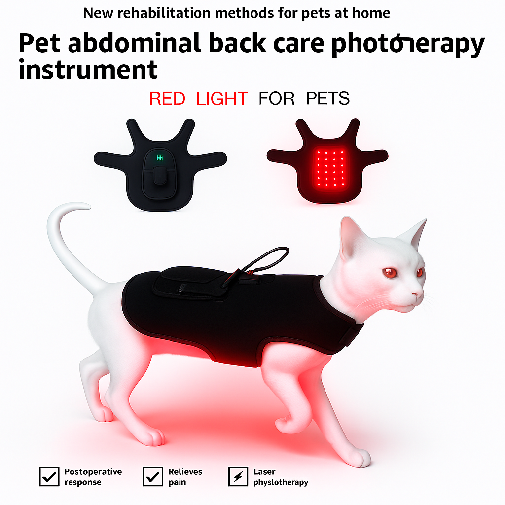 Pet Red & Near-Infrared LED Light Vest – Wearable Wellness Light Wrap for Cats & Dogs