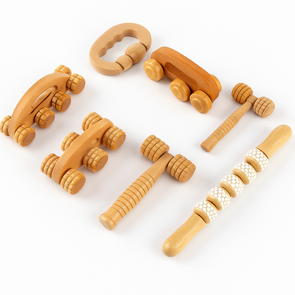 Wooden Massage Roller Set