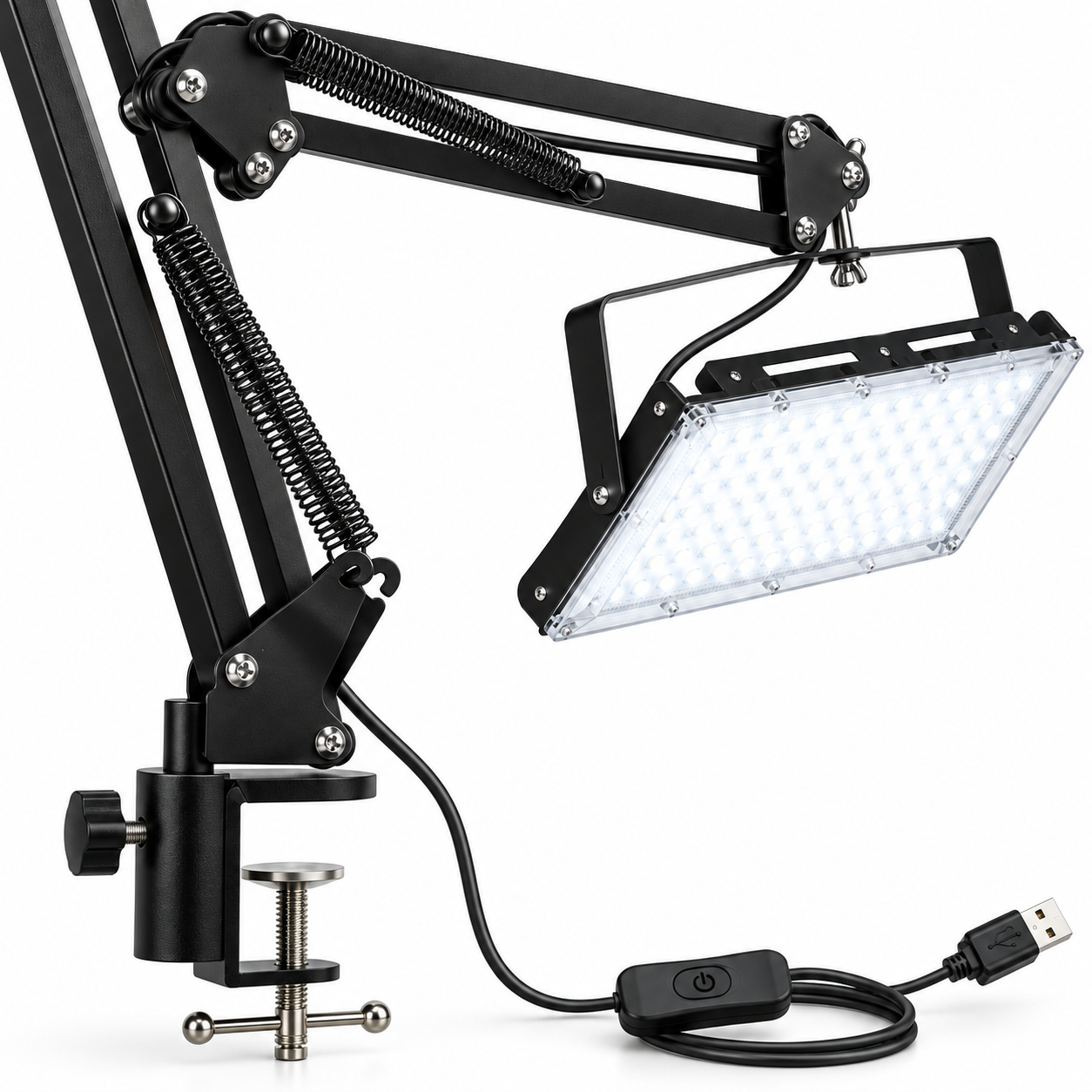 96 LED Adjustable Desk Lamp – USB-Powered Workstation Lighting