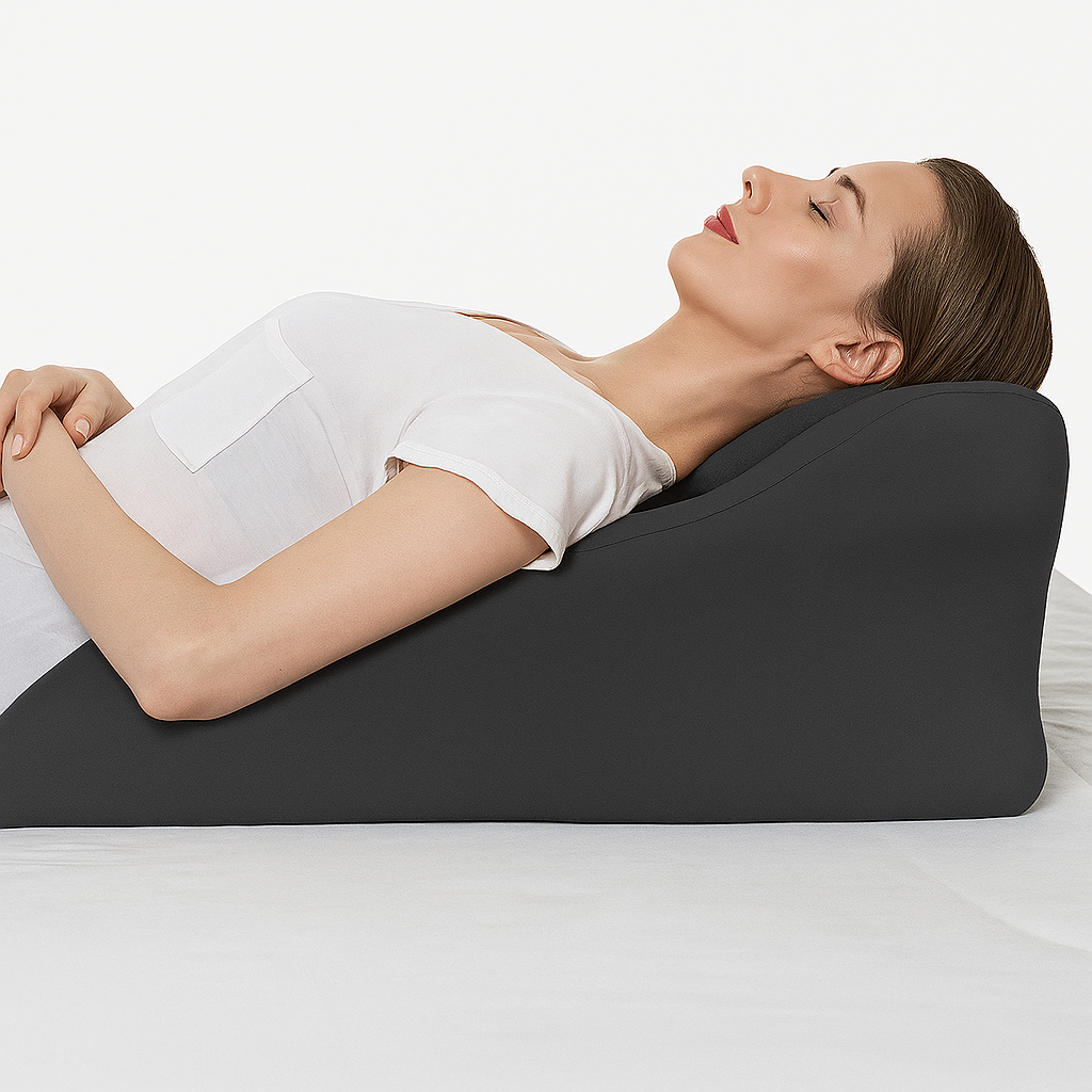 Prone Relax XL – Ergonomic Face-Down Memory Foam Pillow for Stomach Sleeping, Reading and Relaxed Prone Positioning