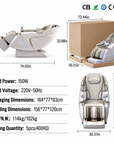 L50 4D SL-Track Full Body Massage Chair with Zero Gravity, Airbags, Heating & Touchscreen