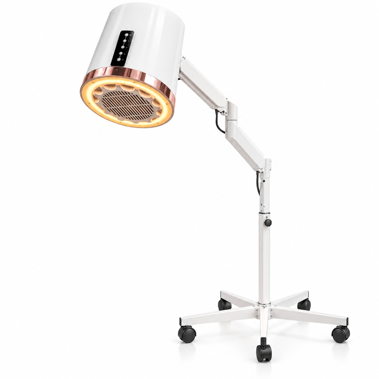 Mobile Nail Dust Collector with LED Light – Adjustable Arm & Rolling Stand