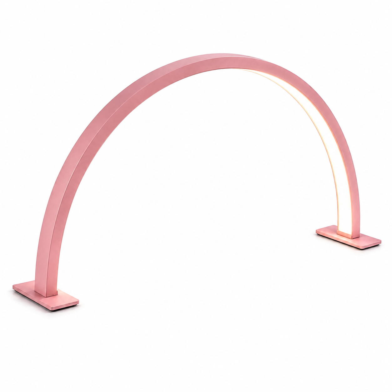 Pink Half-Moon LED Nail Desk Lamp – Professional Manicure & Beauty Salon Light