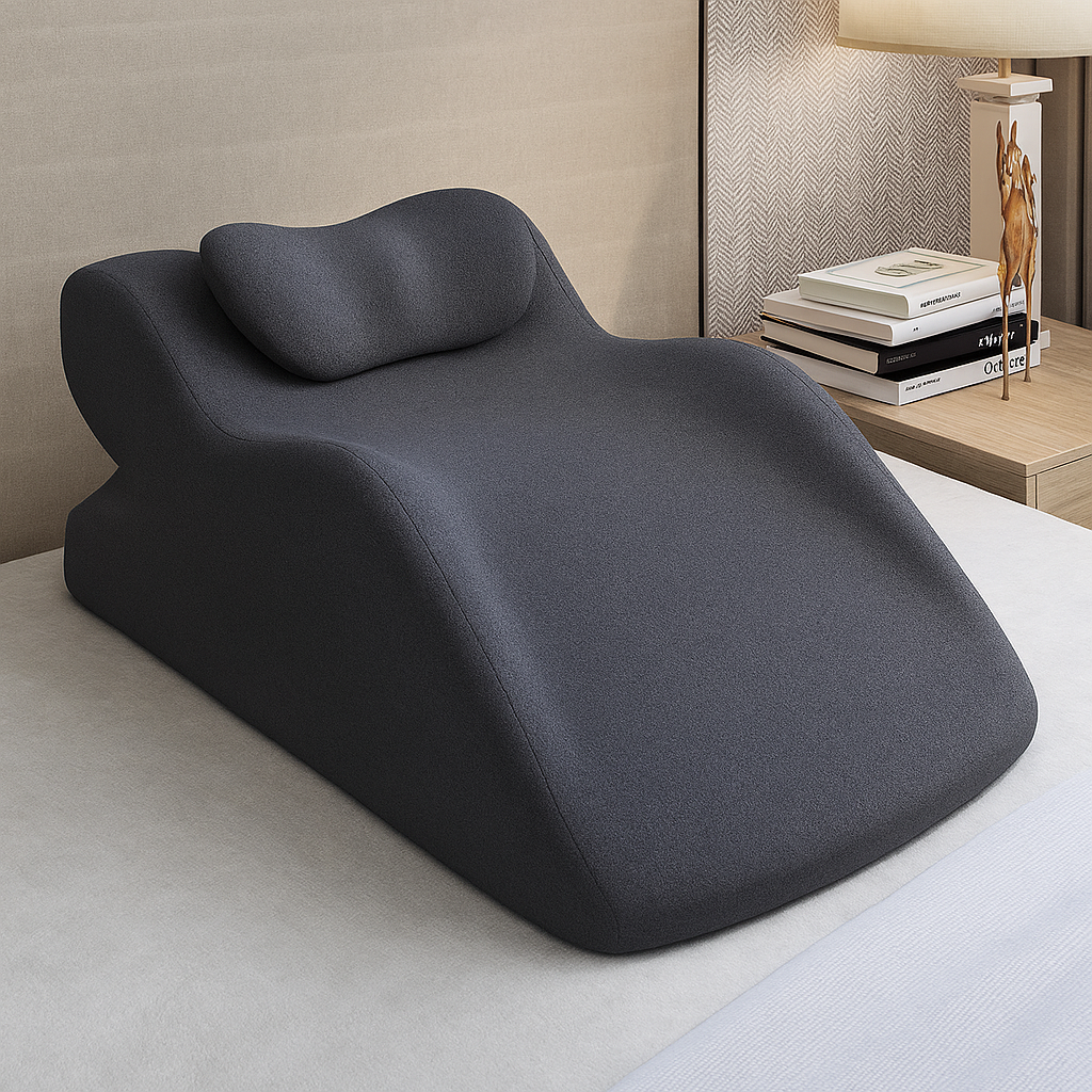 Prone Relax XL – Ergonomic Face-Down Memory Foam Pillow for Stomach Sleeping, Reading and Relaxed Prone Positioning