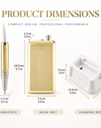 45K Brushless Professional Nail Drill 85W with HD Display, Rechargeable Battery & Charging Base