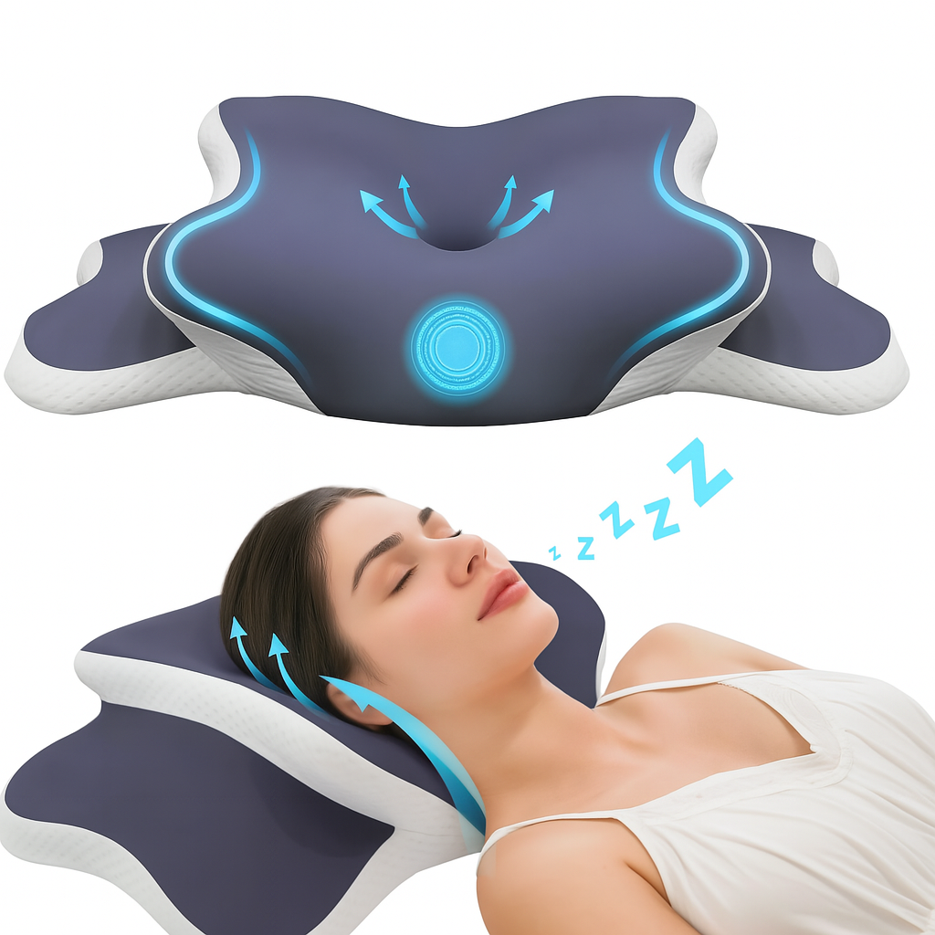 Memory Foam Cervical Pillow – Ergonomic Neck Support Pillow for Better Sleep & Spine Alignment
