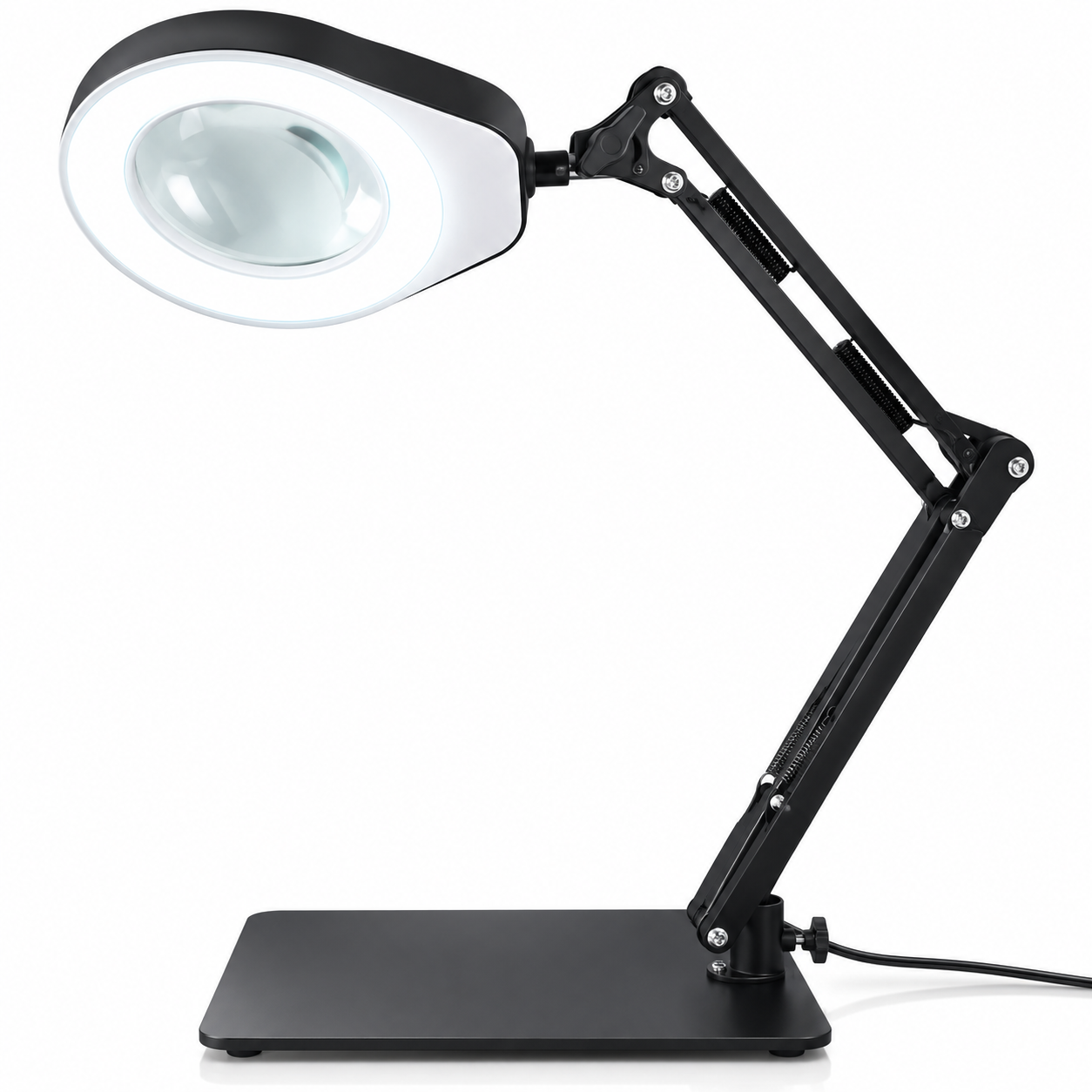 10X 20X Magnifier Lamp 3 COLORS LED Lighted Magnifier Large Base & Clamp Magnifying Glass Lamp for Repair Crafts Soldering 5.5D