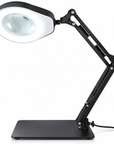 10X 20X Magnifier Lamp 3 COLORS LED Lighted Magnifier Large Base & Clamp Magnifying Glass Lamp for Repair Crafts Soldering 5.5D