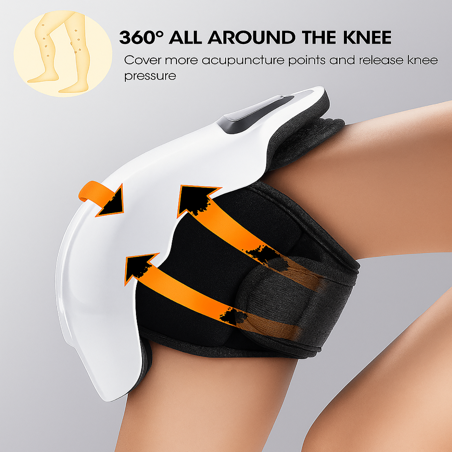 3-in-1 Knee Massager with Heat, Vibration and Light Therapy | Adjustable Wellness Device for Knee Comfort at Home