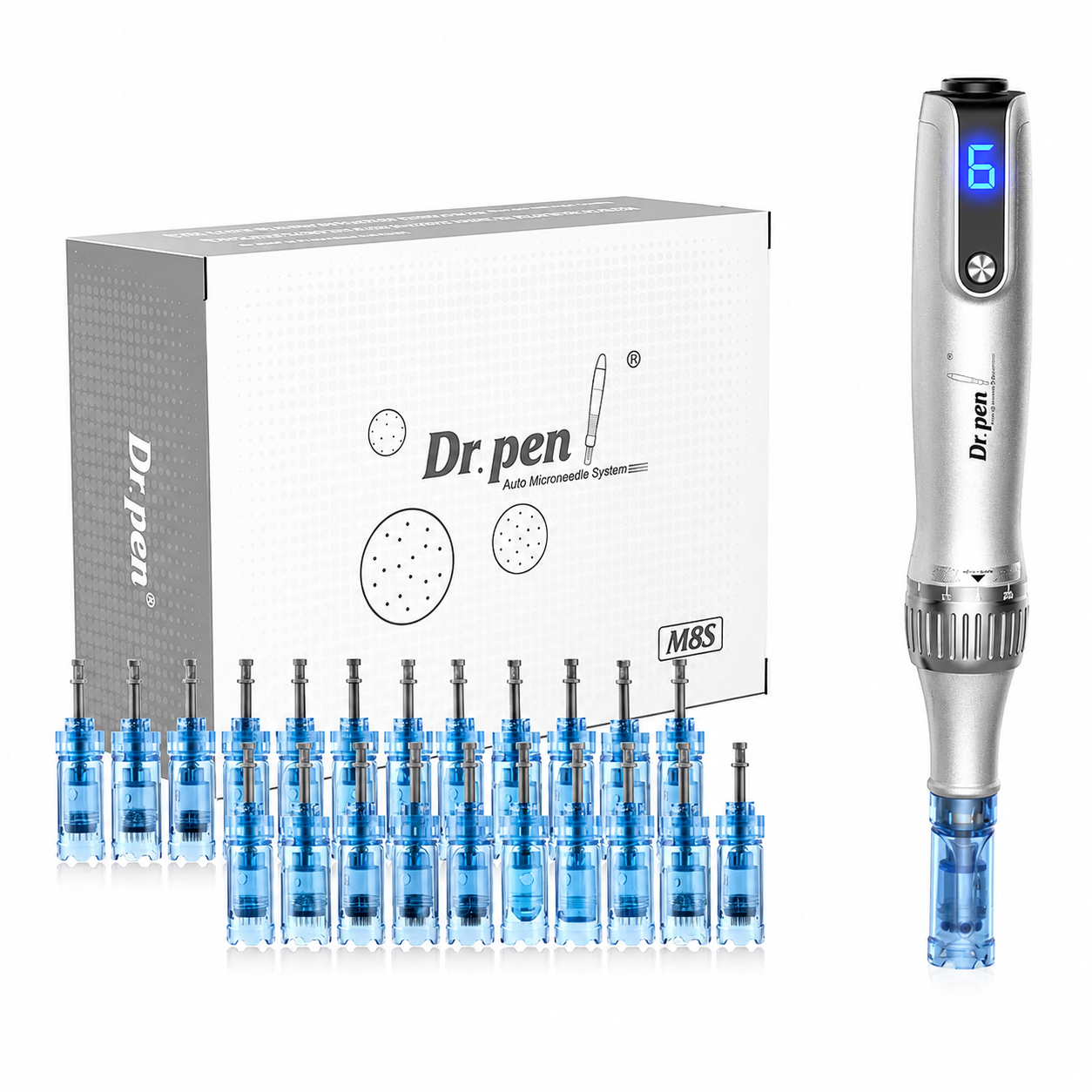 Ultima M8S Wireless Microneedling Pen – Professional Skin Renewal & Facial Care Device with 22 Needle Cartridges