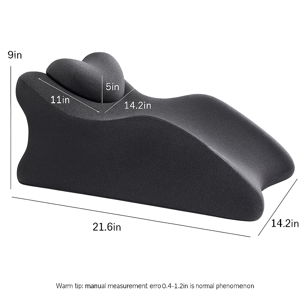 Prone Relax XL – Ergonomic Face-Down Memory Foam Pillow for Stomach Sleeping, Reading and Relaxed Prone Positioning