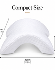 Ergonomic Memory Foam Arm Rest Pillow for Side Sleepers – Contoured Neck and Shoulder Support Cushion, White