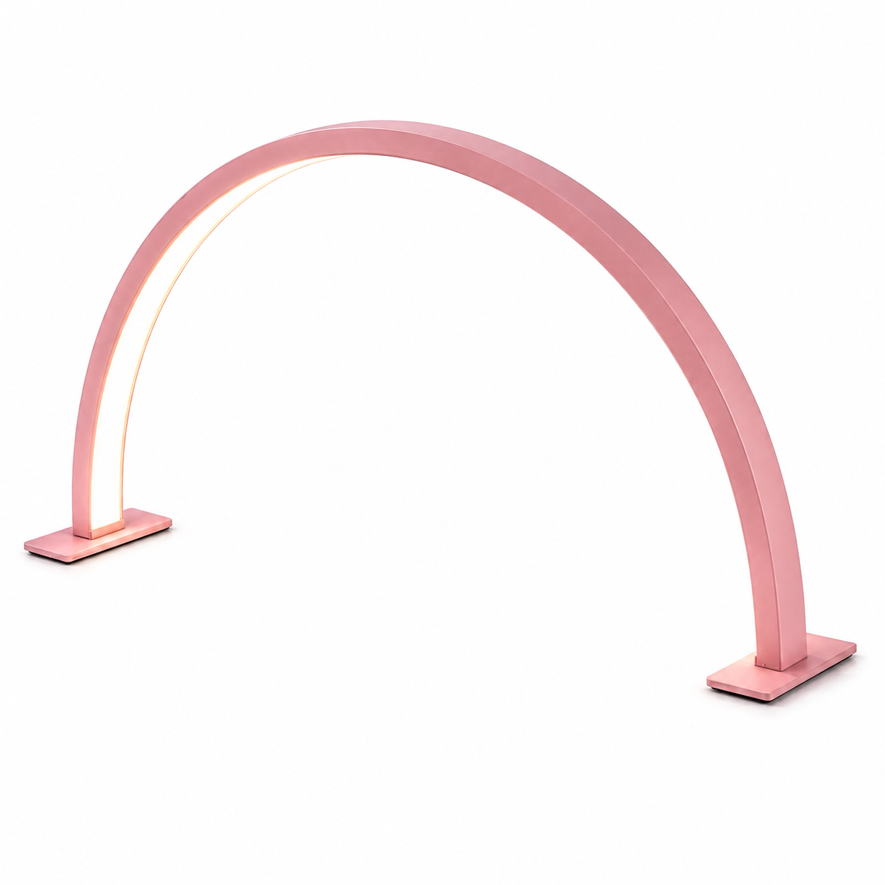 Pink Half-Moon LED Nail Desk Lamp – Professional Manicure & Beauty Salon Light