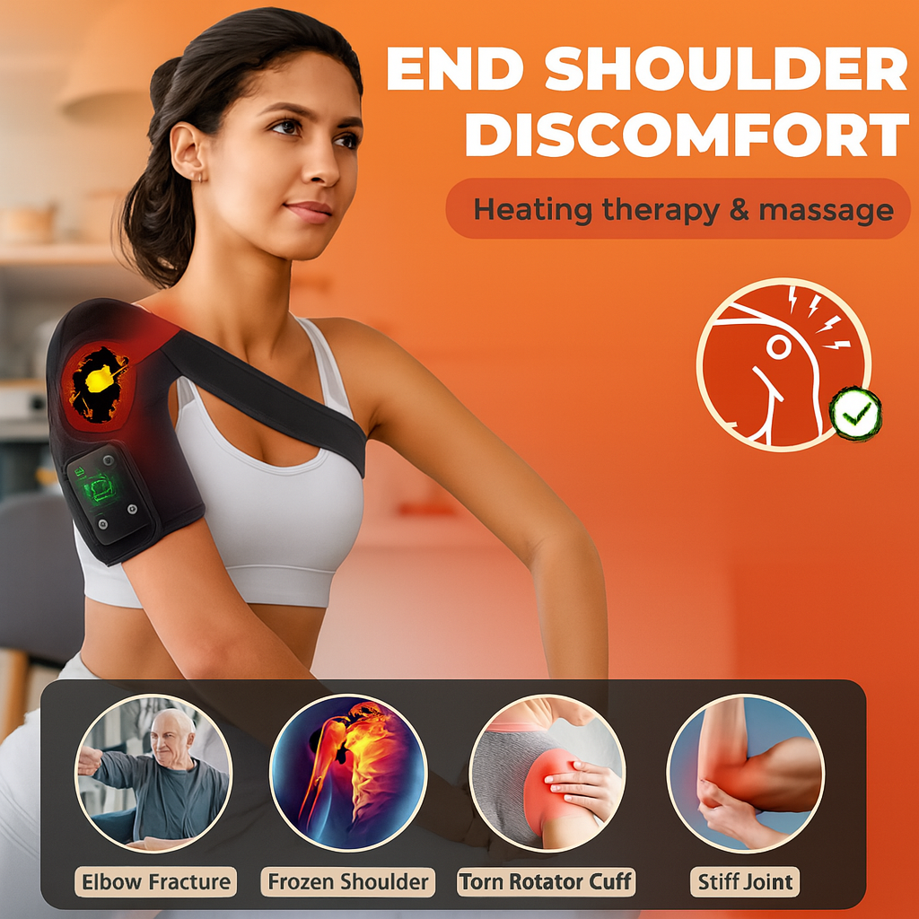 Heating Knee Vibration Massager Brace for Everyday Comfort | Adjustable Knee Support with Soothing Warmth and Gentle Vibration