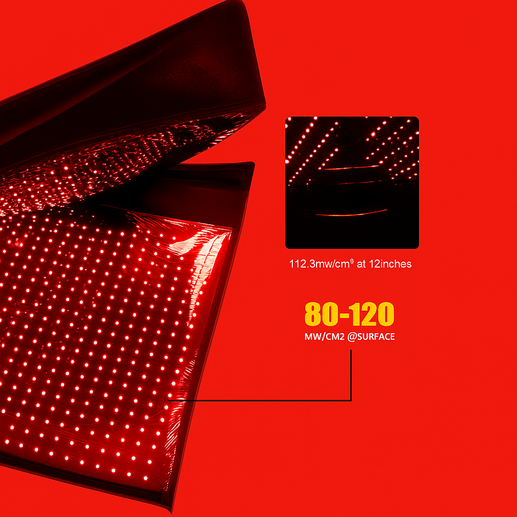 Theia Full Total Body Red Light Therapy Mat Strong 2320 LED’s (660nm and 850nm)
