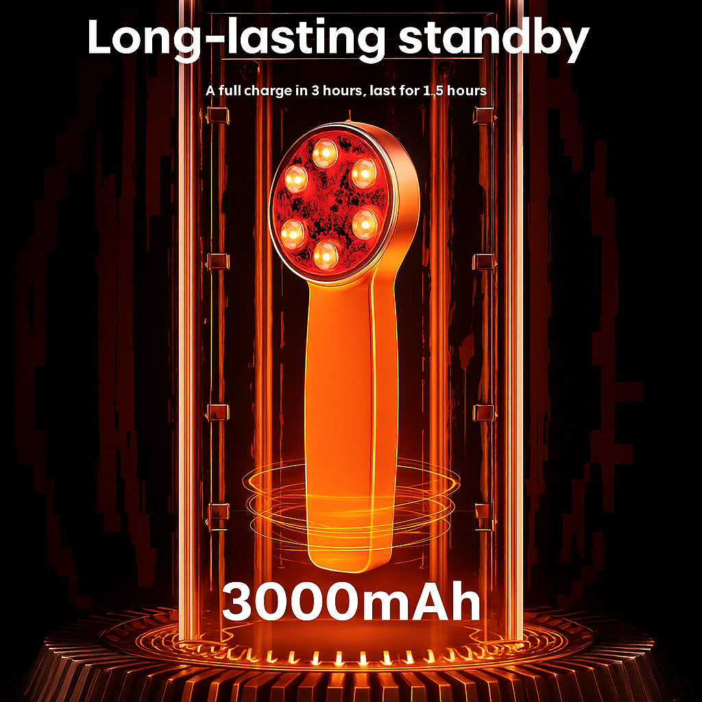 Theia Glow Pro LED Beauty Wand – Red & Infrared Light Therapy for Anti-Aging Skin Care