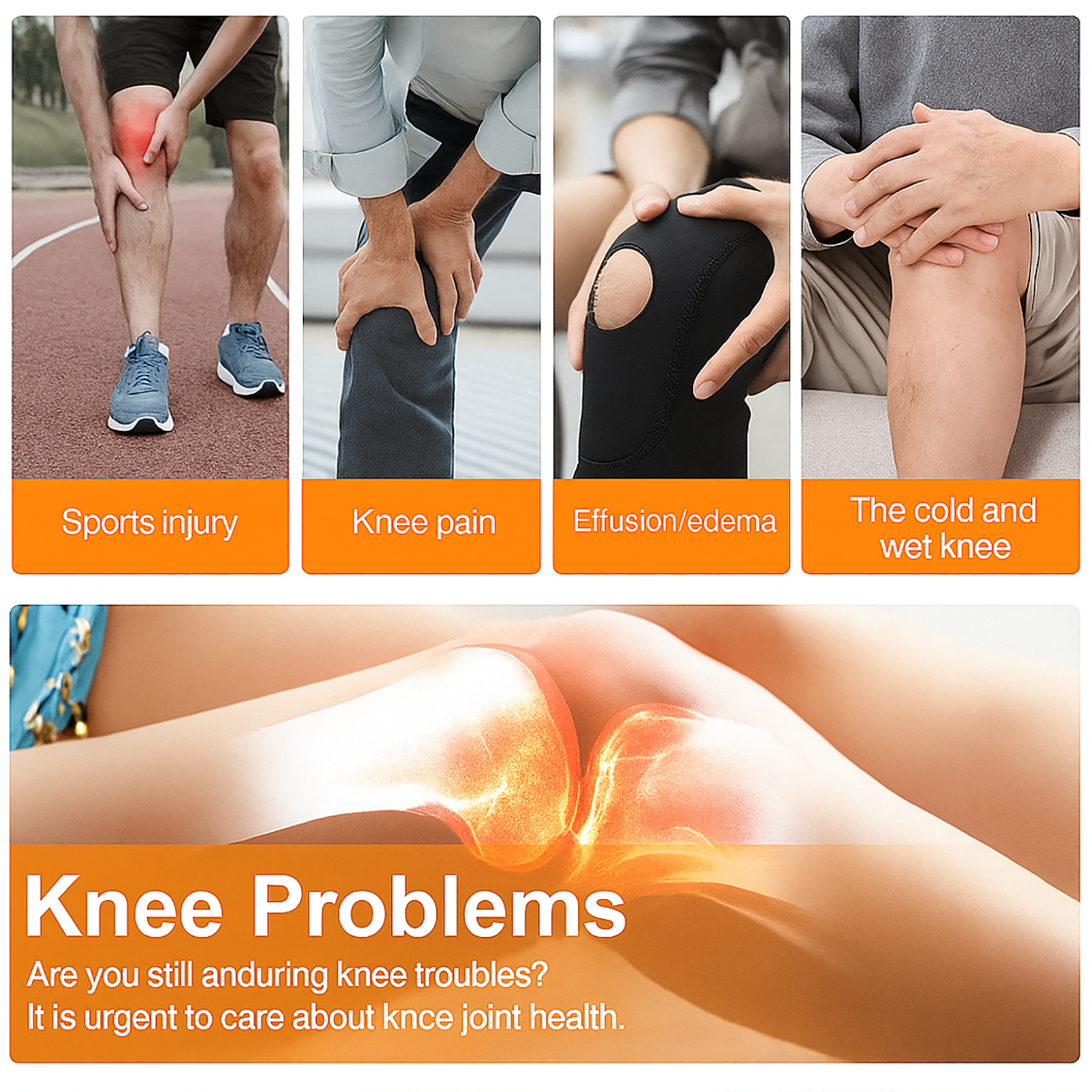 3-in-1 Knee Massager with Heat, Vibration and Light Therapy | Adjustable Wellness Device for Knee Comfort at Home