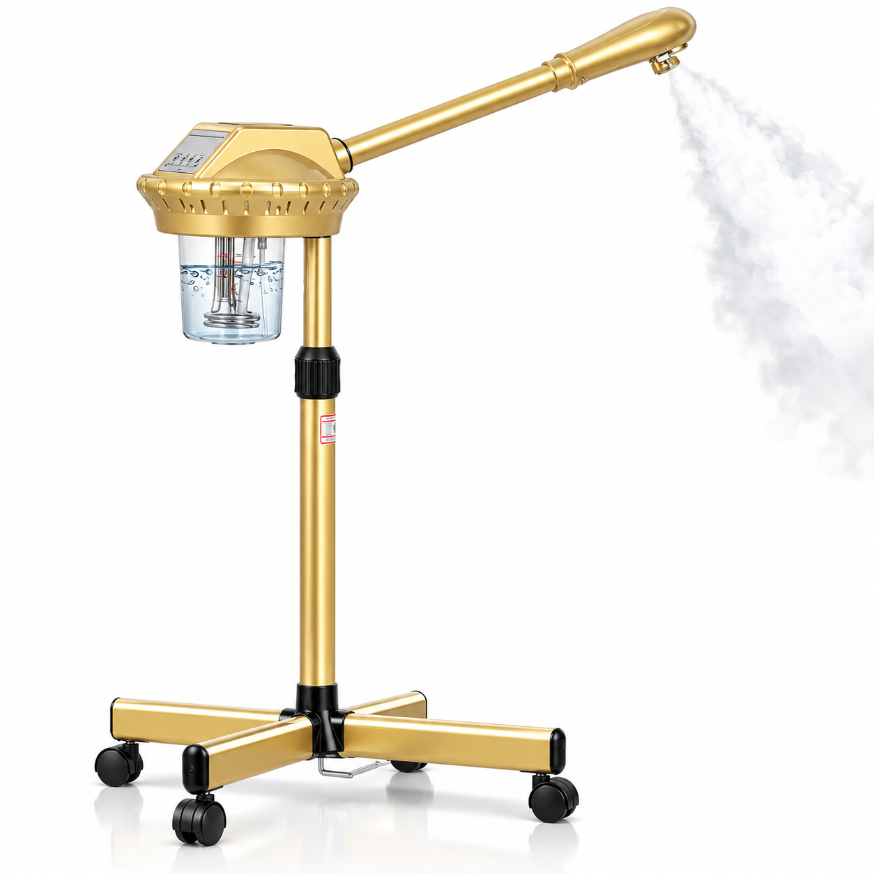 Professional Facial Steamer on Wheels – Adjustable Height 360° Rotating Hot Mist Salon Steamer
