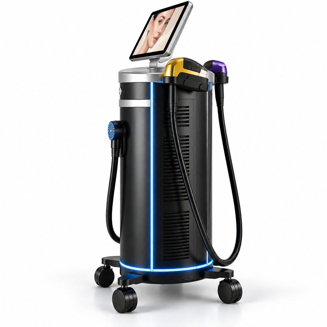 Professional 3-Wavelength Diode Laser Hair Removal Machine 755nm 808nm 1064nm – AI, Dual TEC Cooling & 14" Touchscreen
