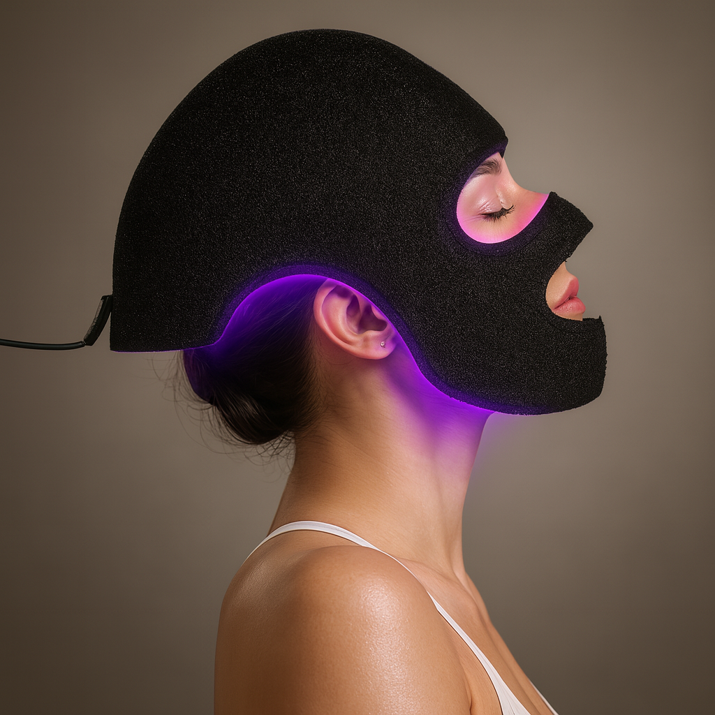 LED Hair Growth & Skin Rejuvenation Mask – 4-Color LLLT Therapy 660nm & 850nm for Anti-Aging, Skin Brightening and Hair Loss Prevention