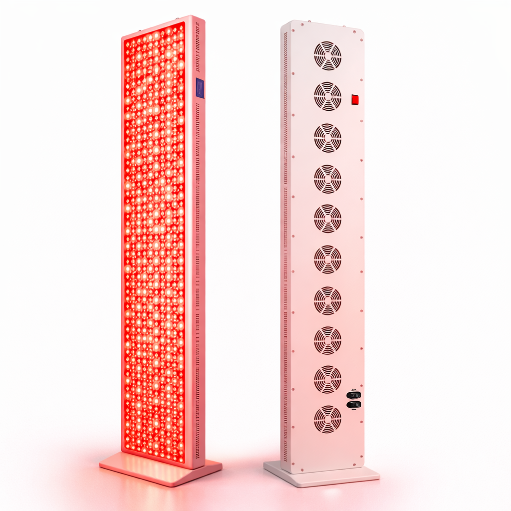 Full Body Red Light Therapy Panel Standing | 576 Dual-Chip LEDs | 9-Wavelength Infrared Light | Pain Relief & Recovery