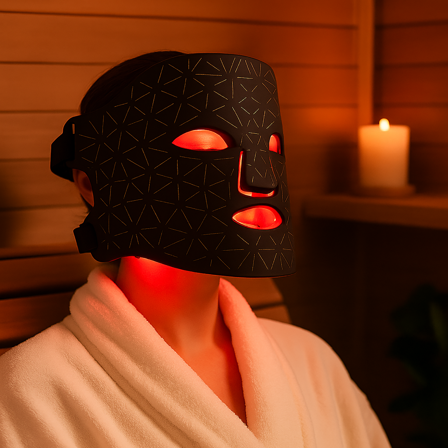 LED Facial Therapy Mask – 8-Color Red & Near-Infrared Light for Firming, Whitening & Anti-Redness