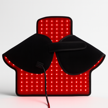 Red & Infrared Heat Therapy Shoulder Pad 660nm & 850nm | Dual-Chip LED Wearable Wrap for Upper Back & Shoulder Pain Relief, Muscle Relaxation