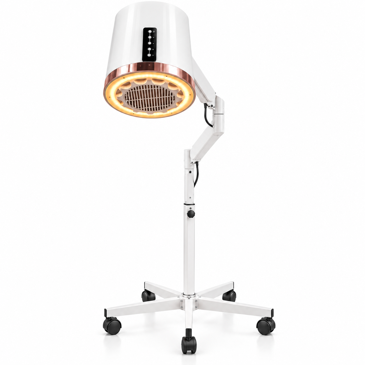 Mobile Nail Dust Collector with LED Light – Adjustable Arm & Rolling Stand