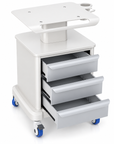 Professional Mobile Beauty Trolley with 3 Drawers, Equipment Platform & Lockable Wheels