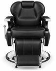 Professional Hydraulic Barber Chair – Black Reclining Salon Chair with Adjustable Headrest & Footrest